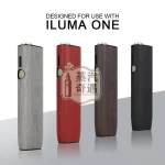 【黑色/灰色/棕色/紅色】IQOS ILUMA ONE保護套 IQOS ONE 6/7代專用木紋皮革防震｜纖薄防指紋・免拆殼充電