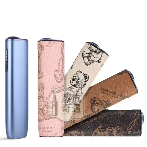 【卡其色/白色/粉色/淺棕色/深棕色】IQOS ILUMA I ONE保護套 IQOS 8代一體機專用可愛熊系列皮革防震｜纖薄防指紋・免拆殼充電